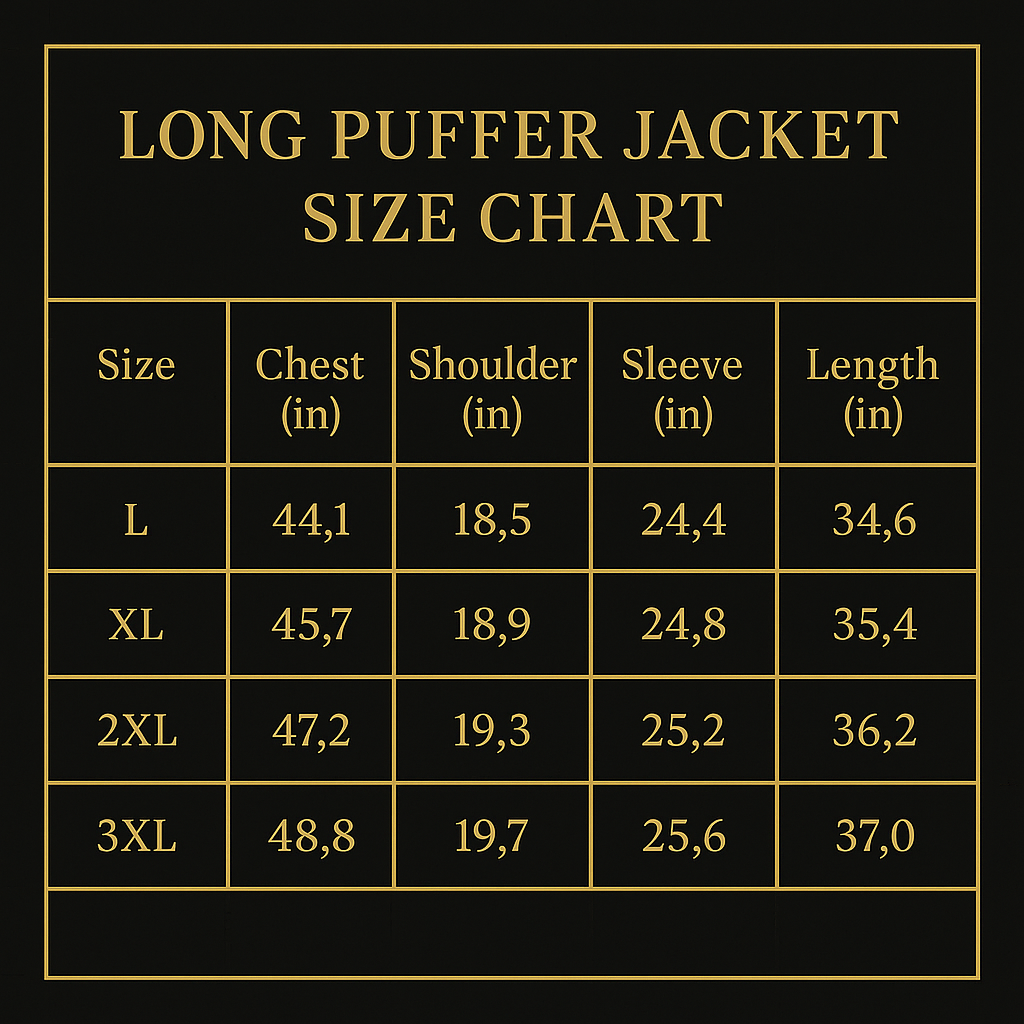Size Chart 1