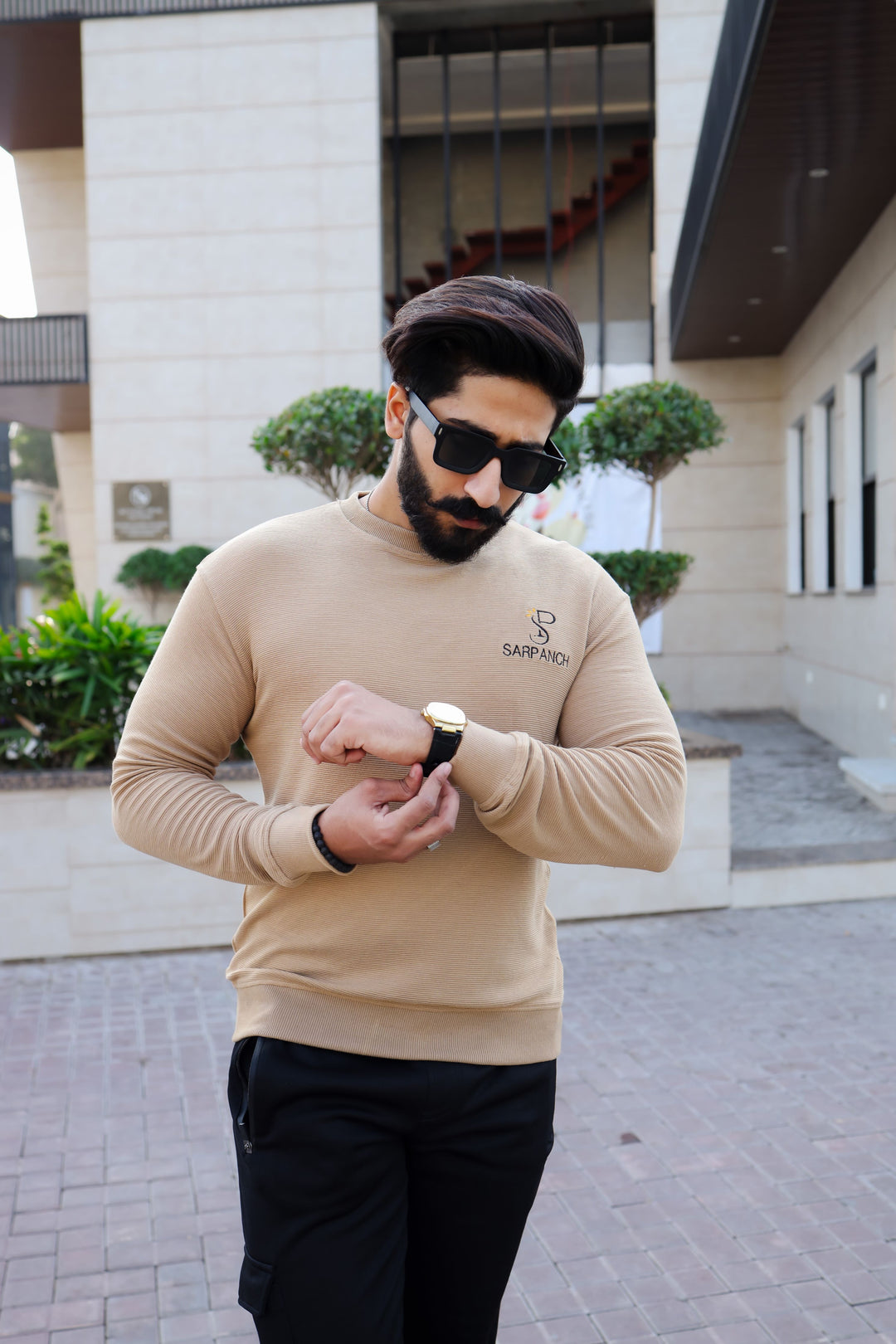 Dusty Beige Sweatshirt(Men)