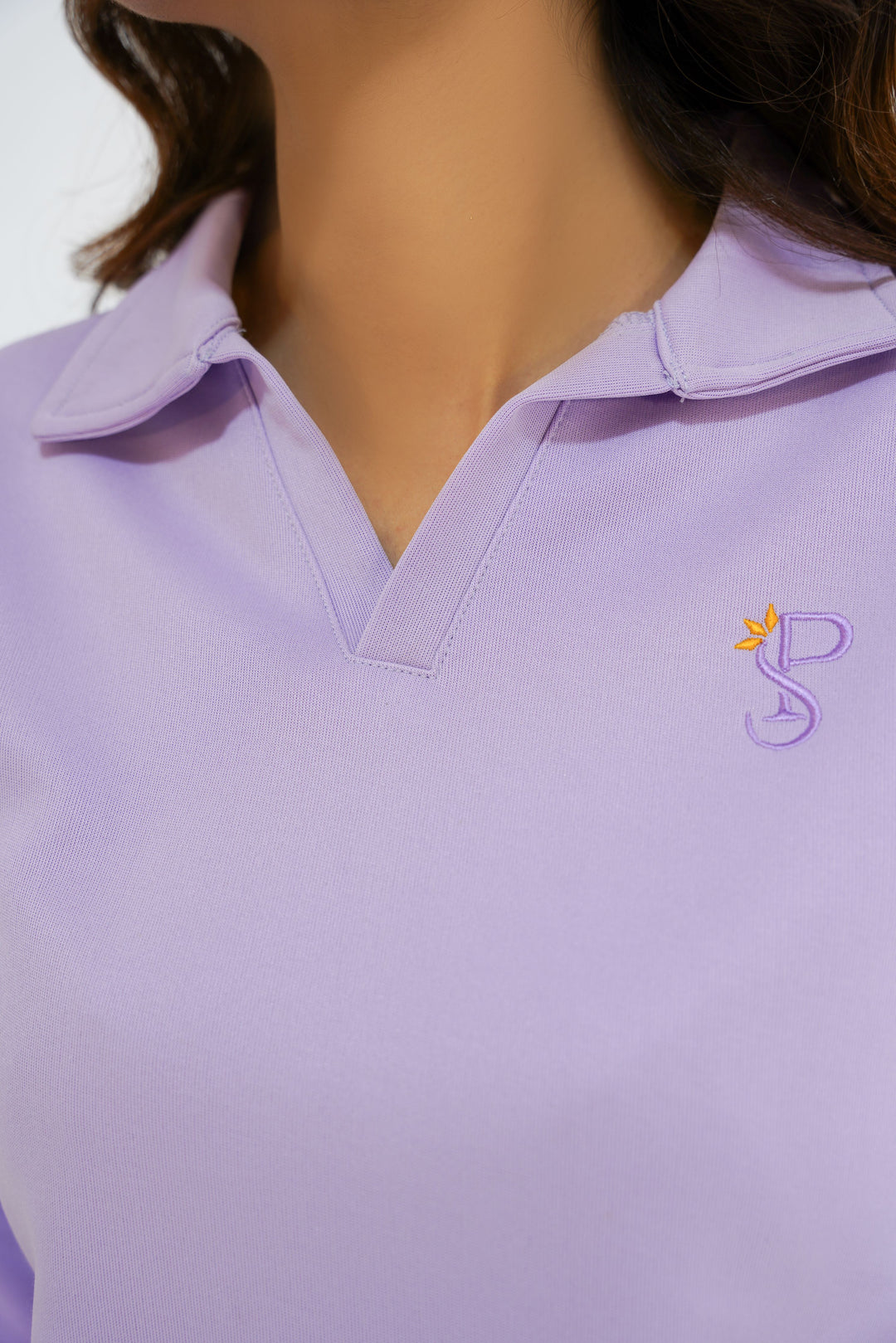 LAVENDER PURPLE FULL SLEEVE POLO (women)