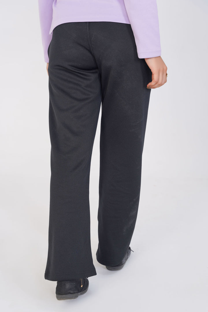 Charcoal Black Wide Leg Trousers (Women)