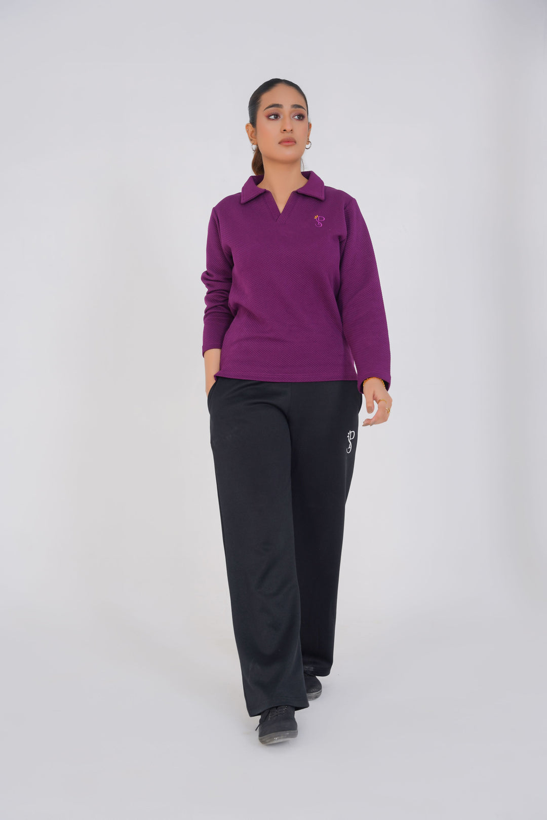 Palatinate Purple Full Sleeve Polo (women)