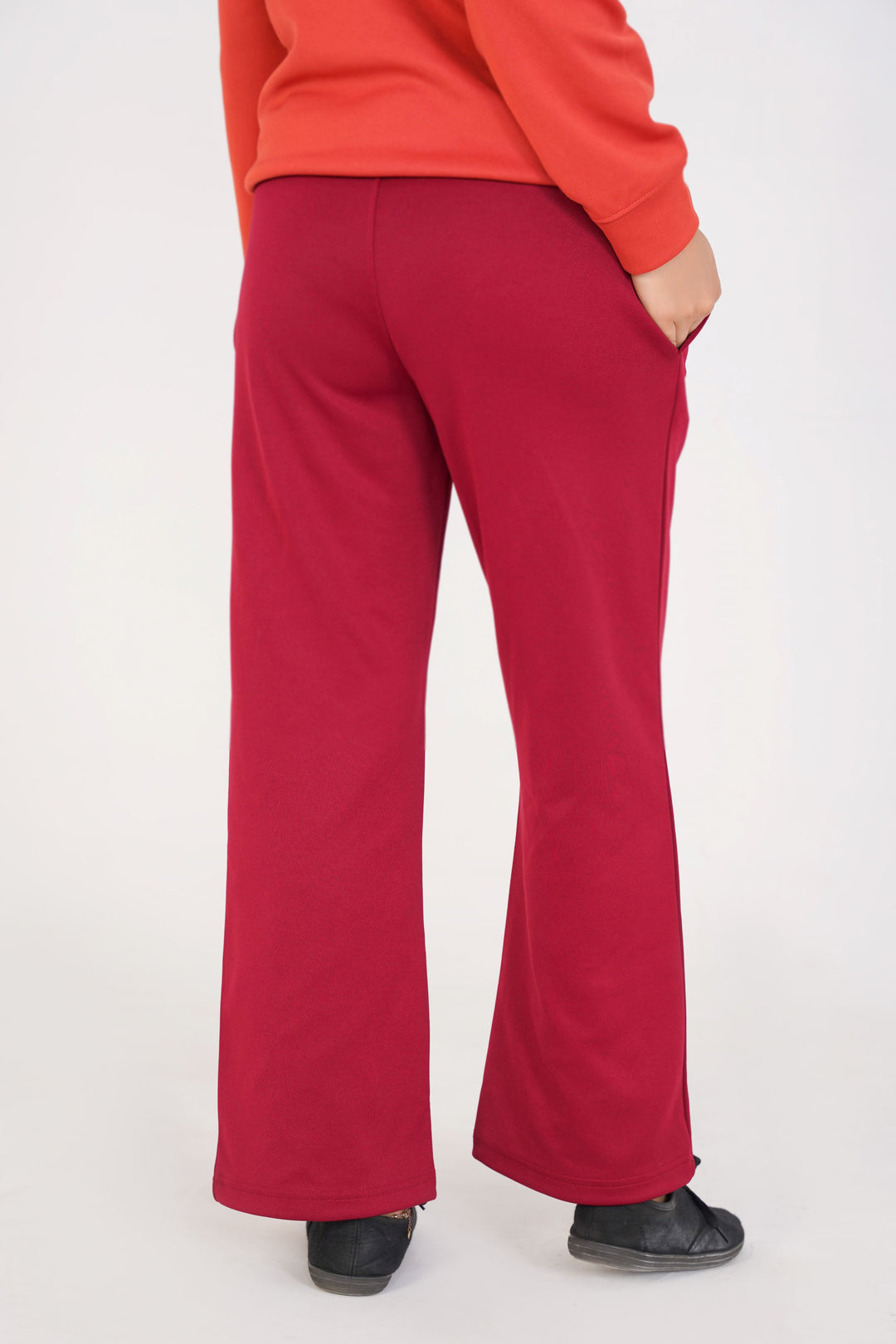 Maroon Wide Leg Trousers (Women)