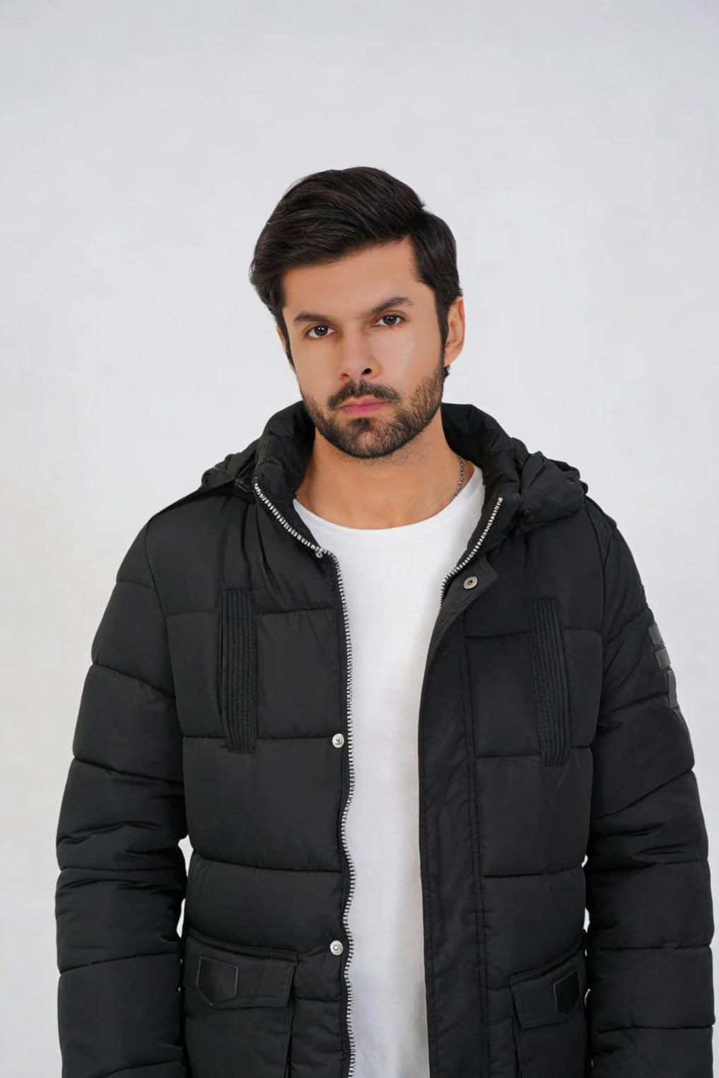 Imported Black Puffer Coat